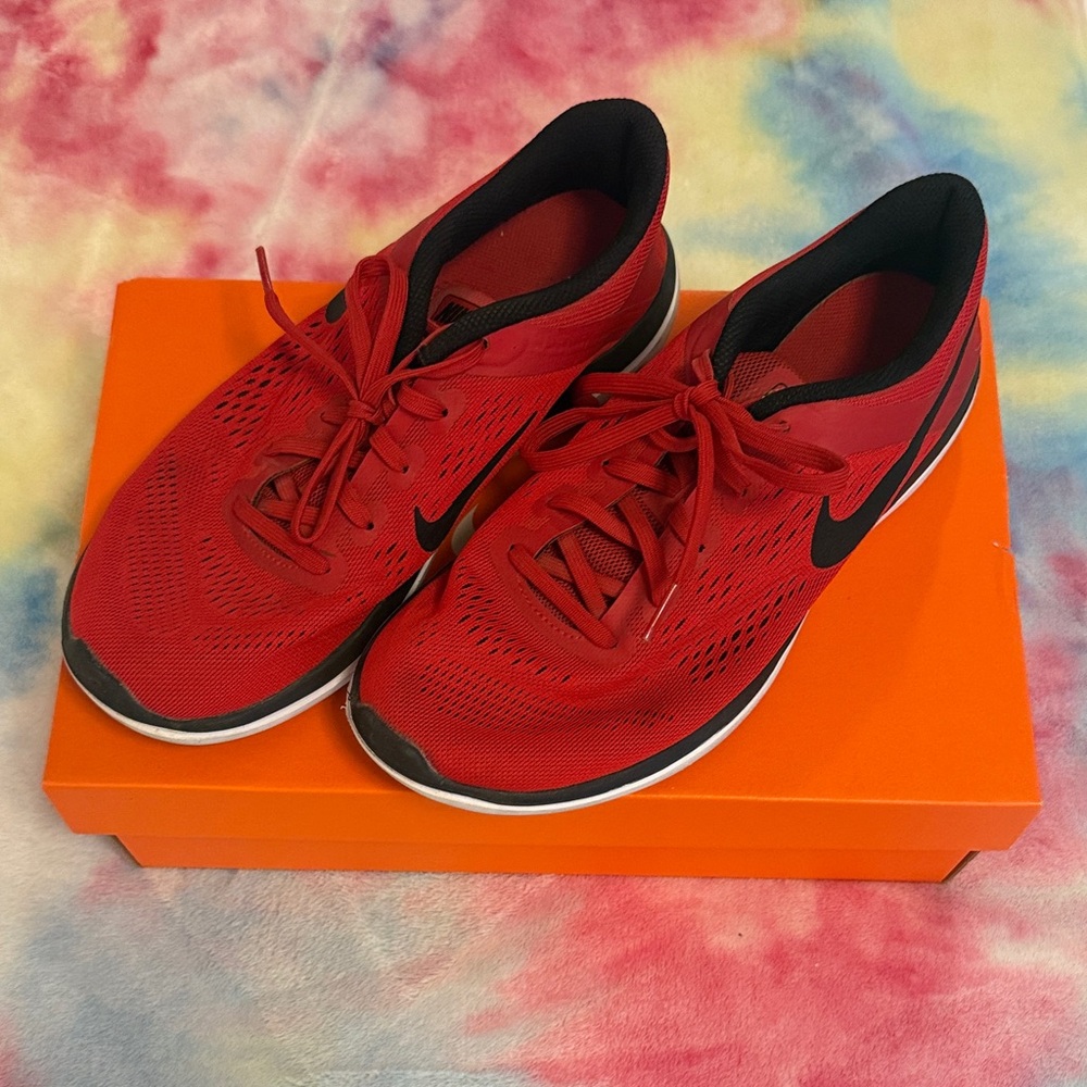 Nike Red and Black Athletic Shoes